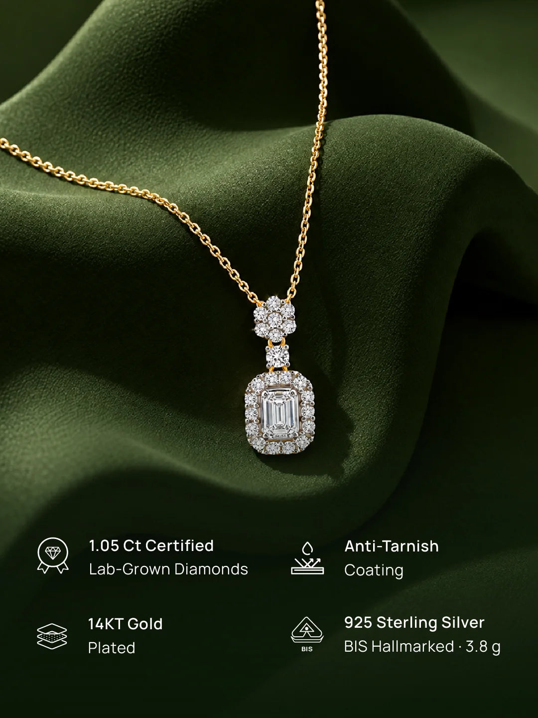 Eternal Emerald Halo Necklet