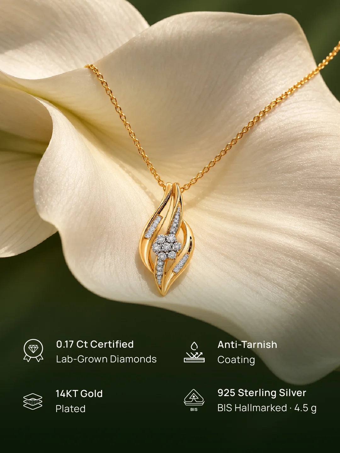 Abstract Flame Necklet