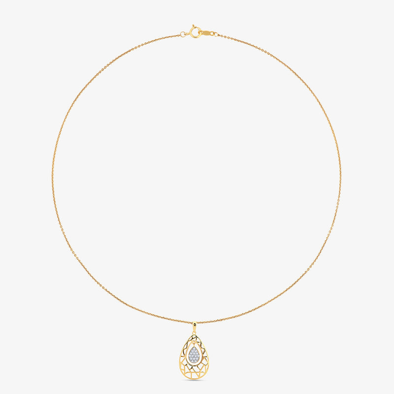 Lattice Weave Drop Chain Necklet