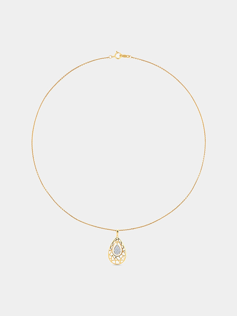 Keemti Jewels Lattice Weave Drop Chain Necklet Extra View