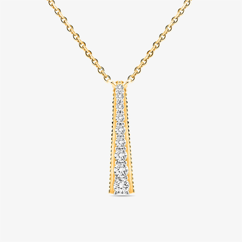 Sleek Beam Bar Diamond Necklet