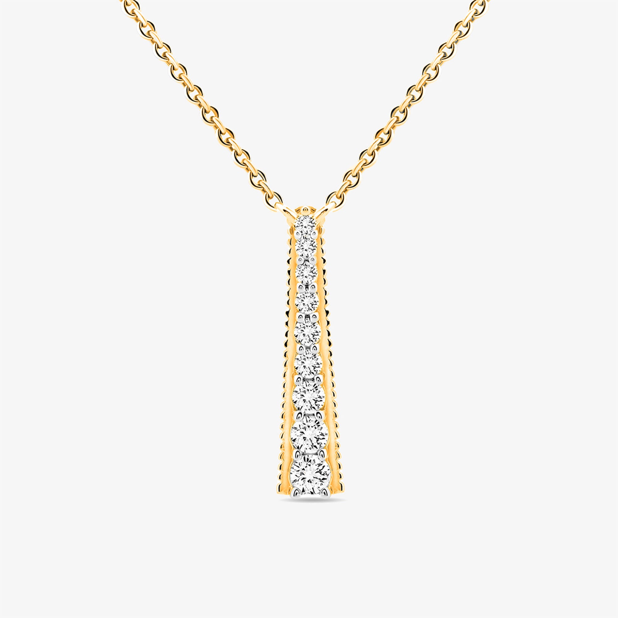 Sleek Beam Bar Diamond Necklet