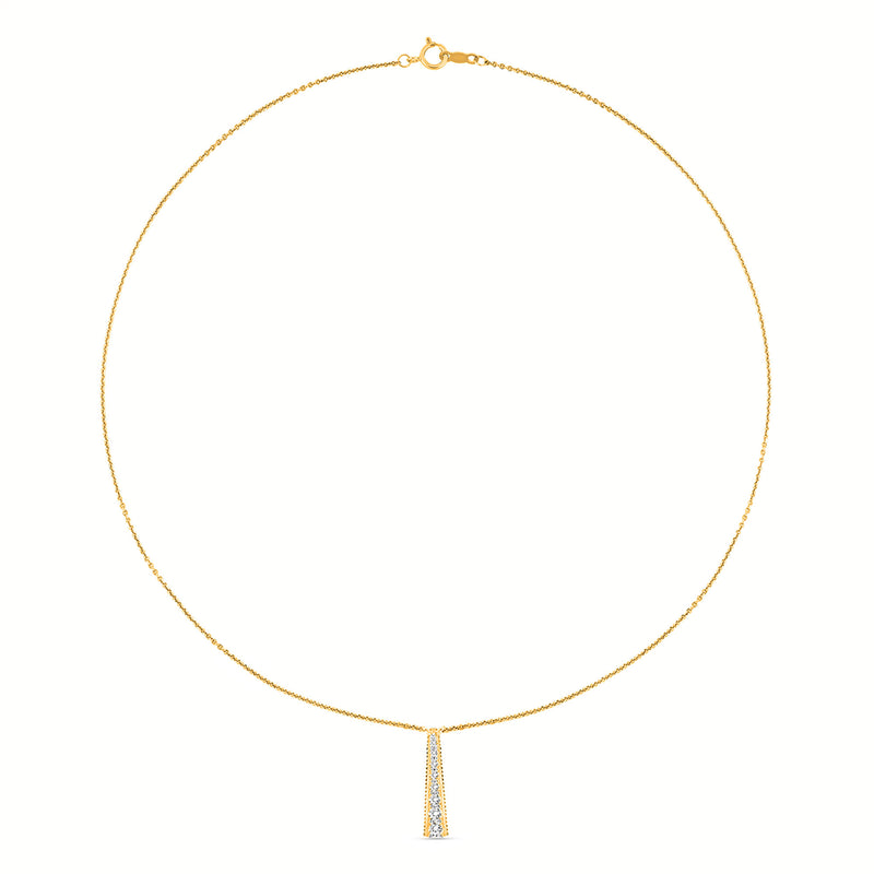 Sleek Beam Bar Diamond Necklet