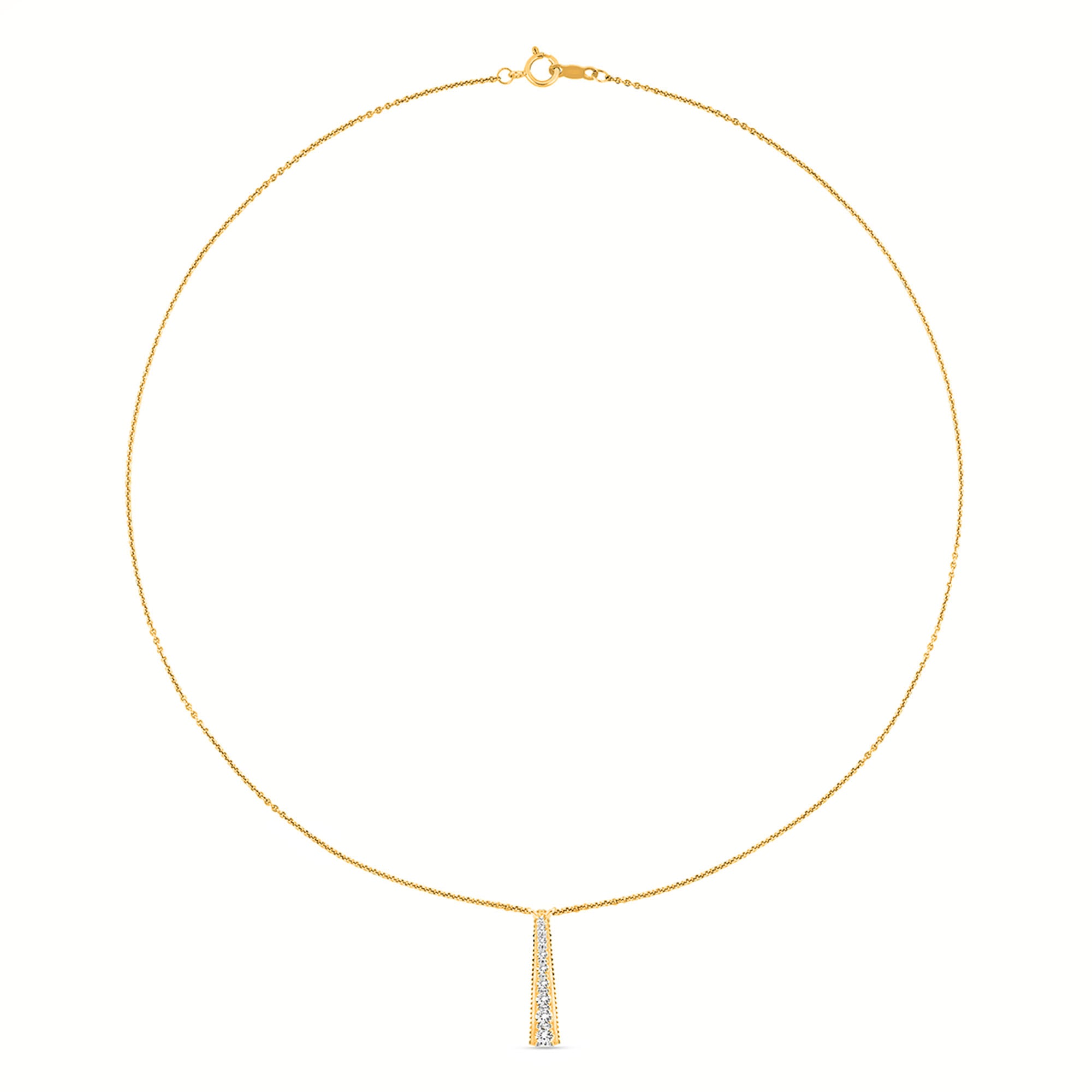 Sleek Beam Bar Diamond Necklet