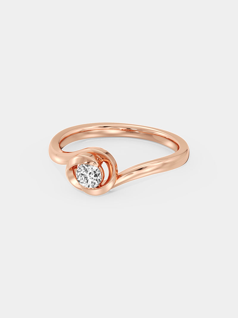 Classic Twisted Solitaire Ring - keemti jewels