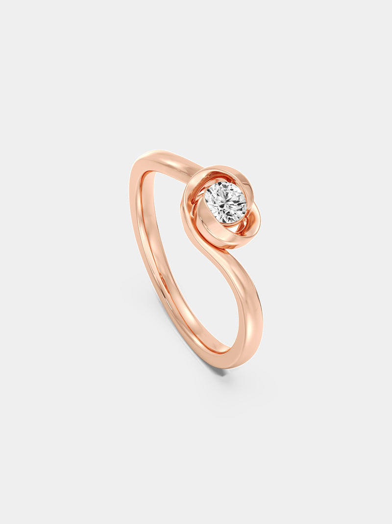 Classic Twisted Solitaire Ring - keemti jewels