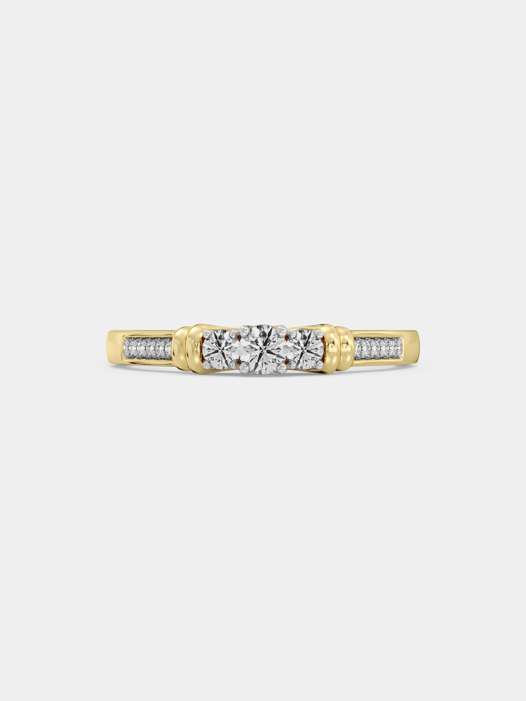 Keemti Jewels Ever-After Classic Trio Solitaire Ring Main View