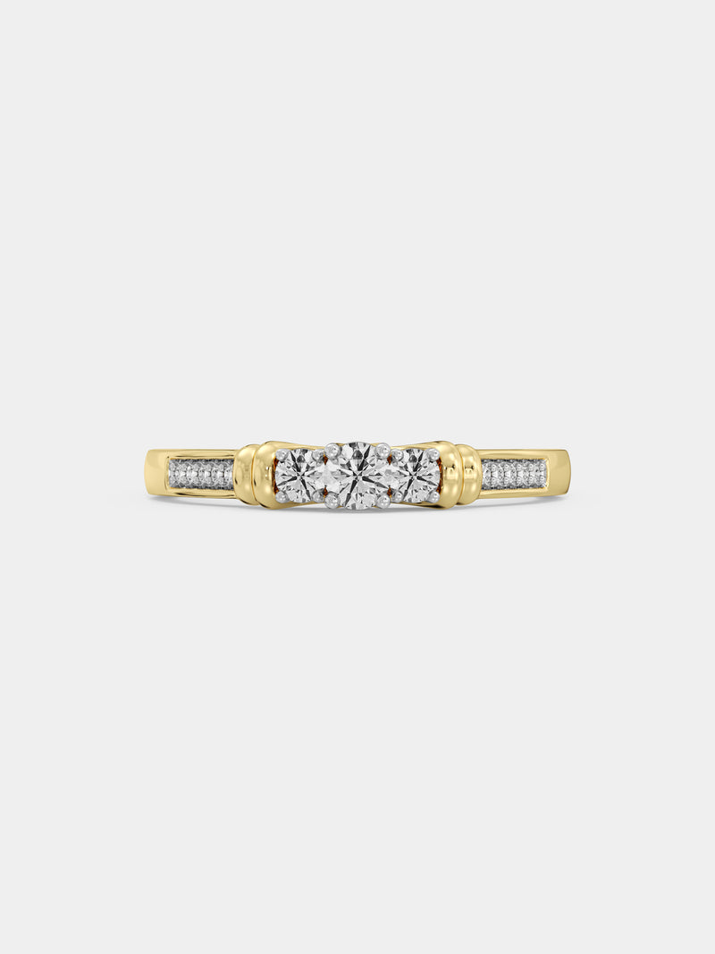 Keemti Jewels Ever-After Classic Trio Solitaire Ring Main View