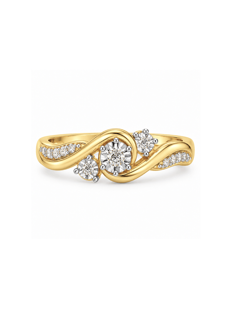 Romantic Interwoven Diamond Ring