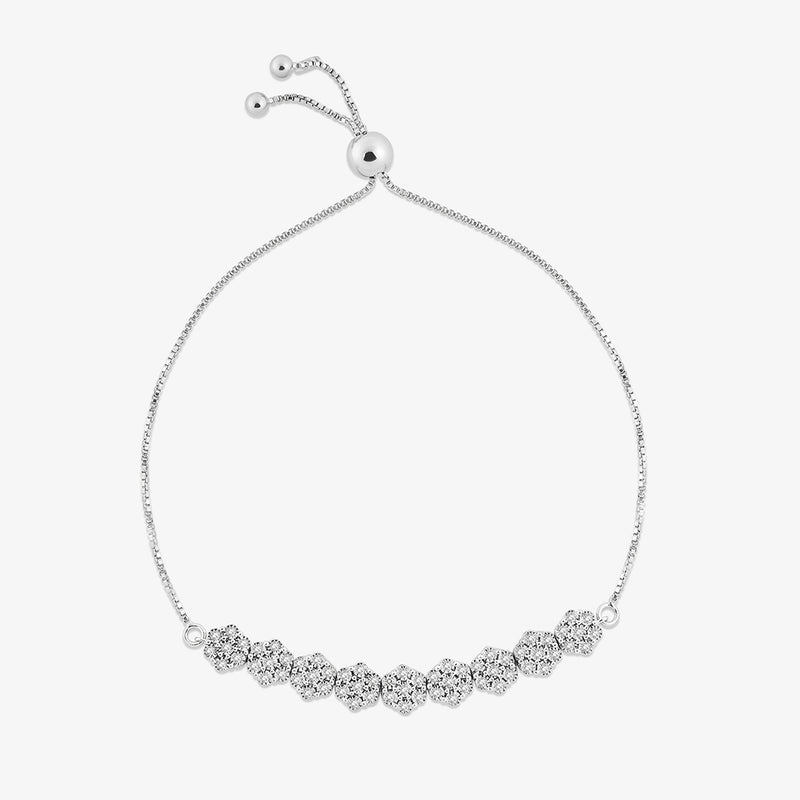 Petal Cluster Bolo Bracelet