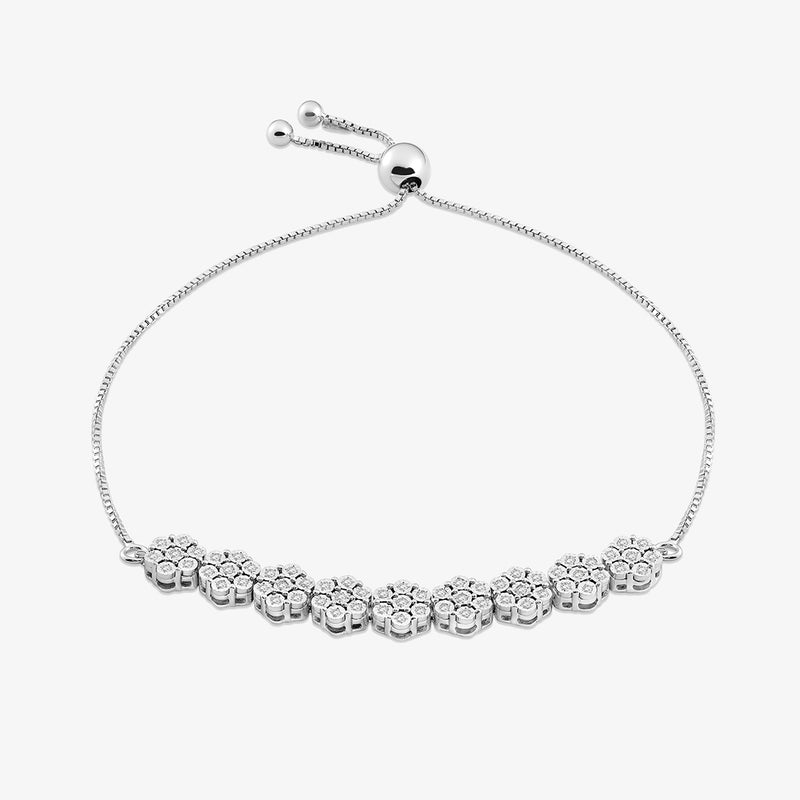Petal Cluster Bolo Bracelet