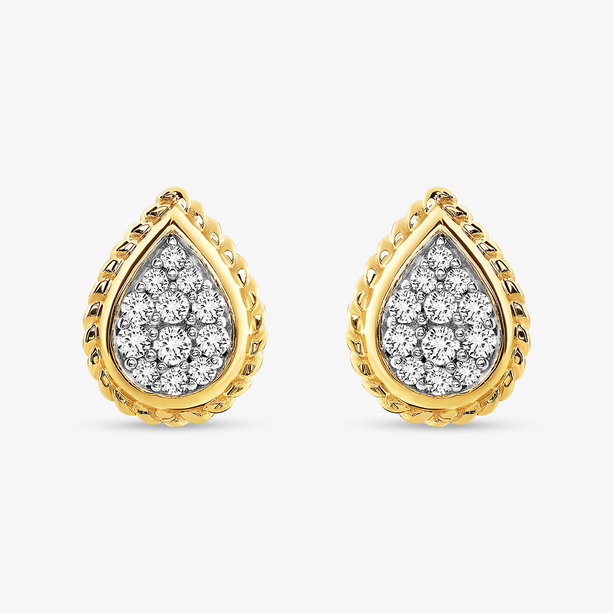 Golden Shine Aura Teardrop Earrings