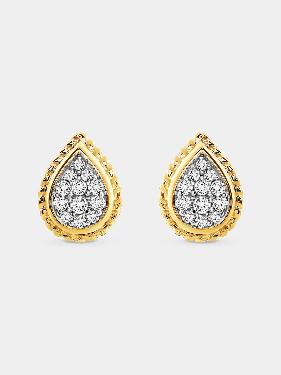 Keemti Jewels Golden Shine Aura Teardrop Earrings Side View