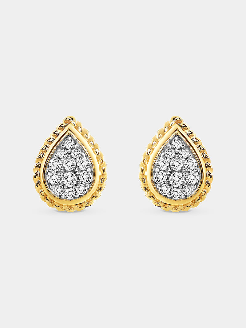Keemti Jewels Golden Shine Aura Teardrop Earrings Side View