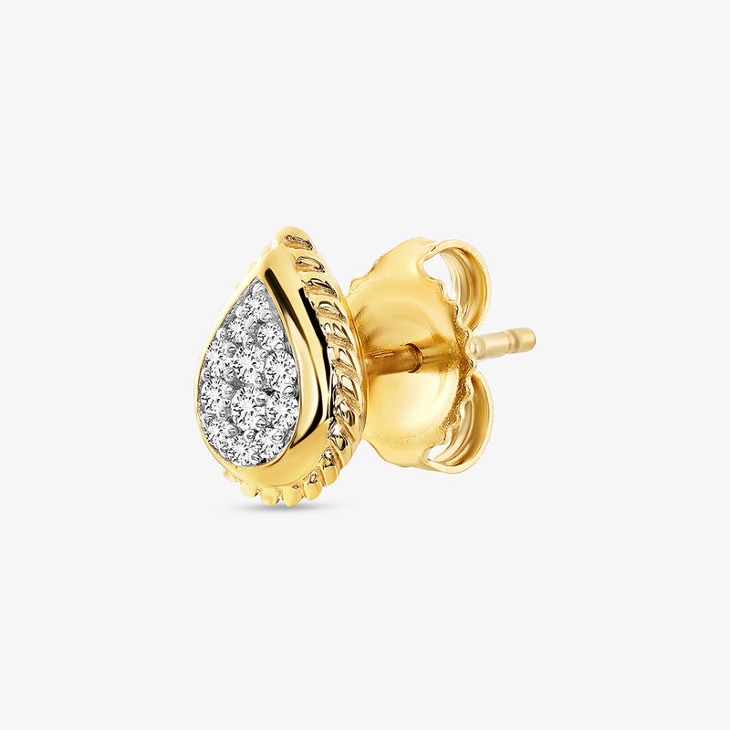 Golden Shine Aura Teardrop Earrings