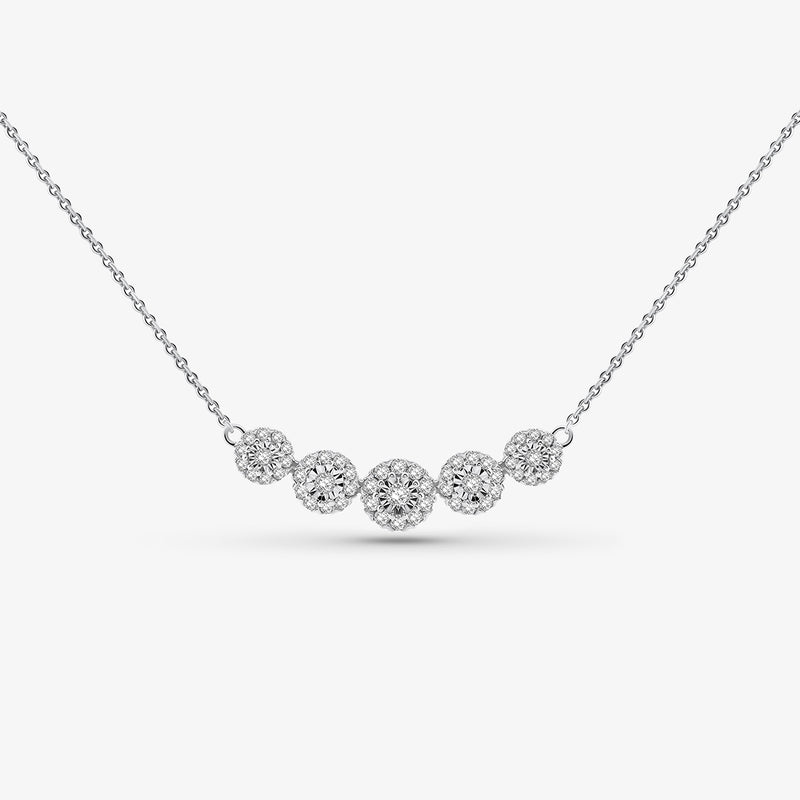 Floral Cluster Curve Necklet