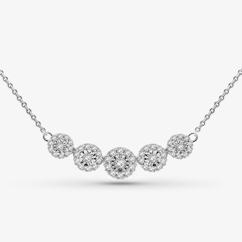 Floral Cluster Curve Necklet