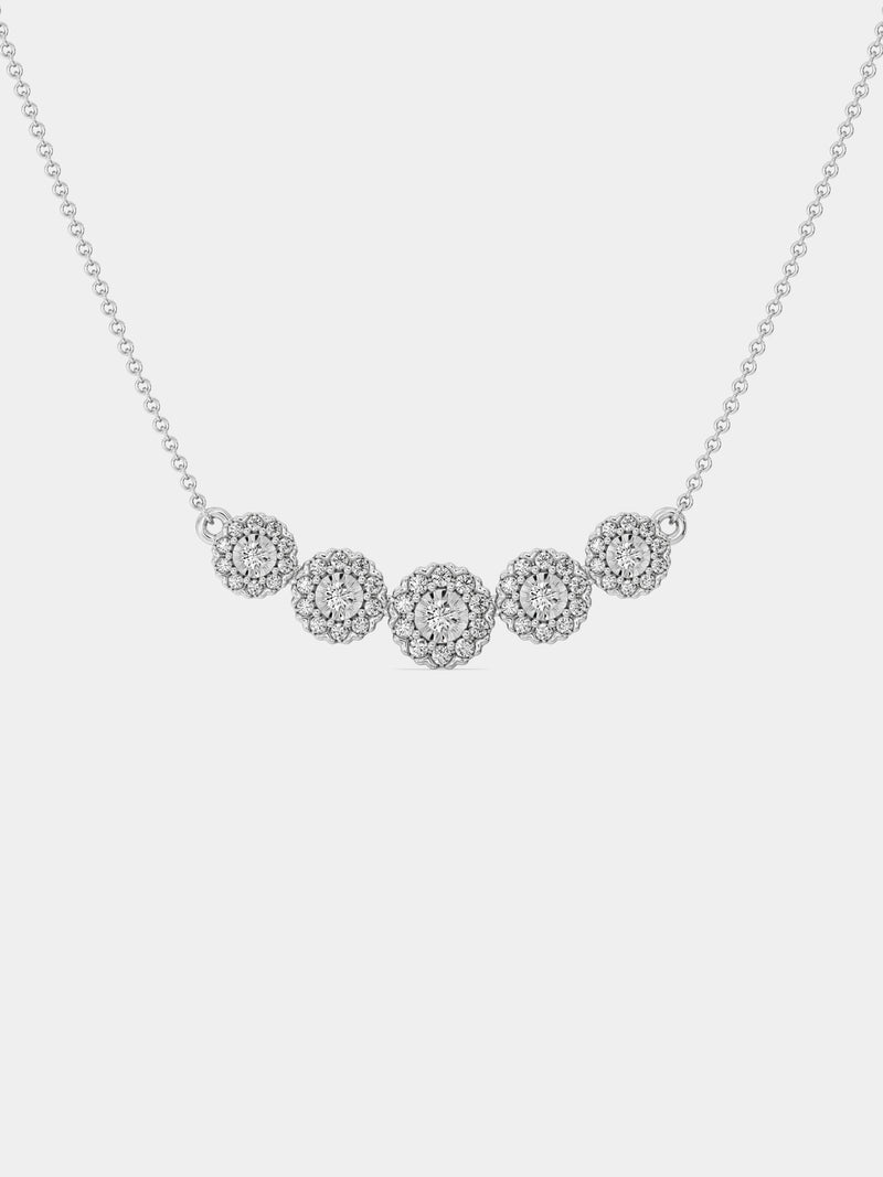 Floral Cluster Curve Necklet - keemti jewels
