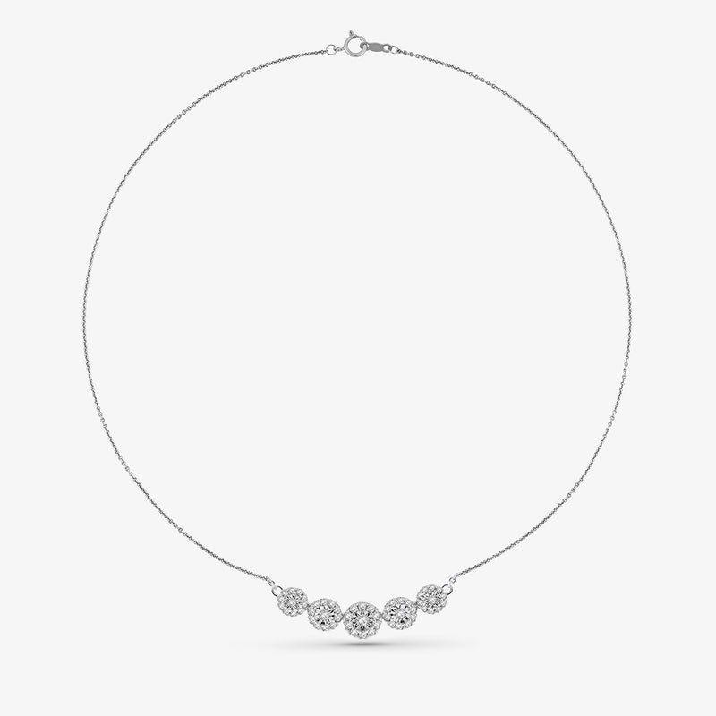 Floral Cluster Curve Necklet