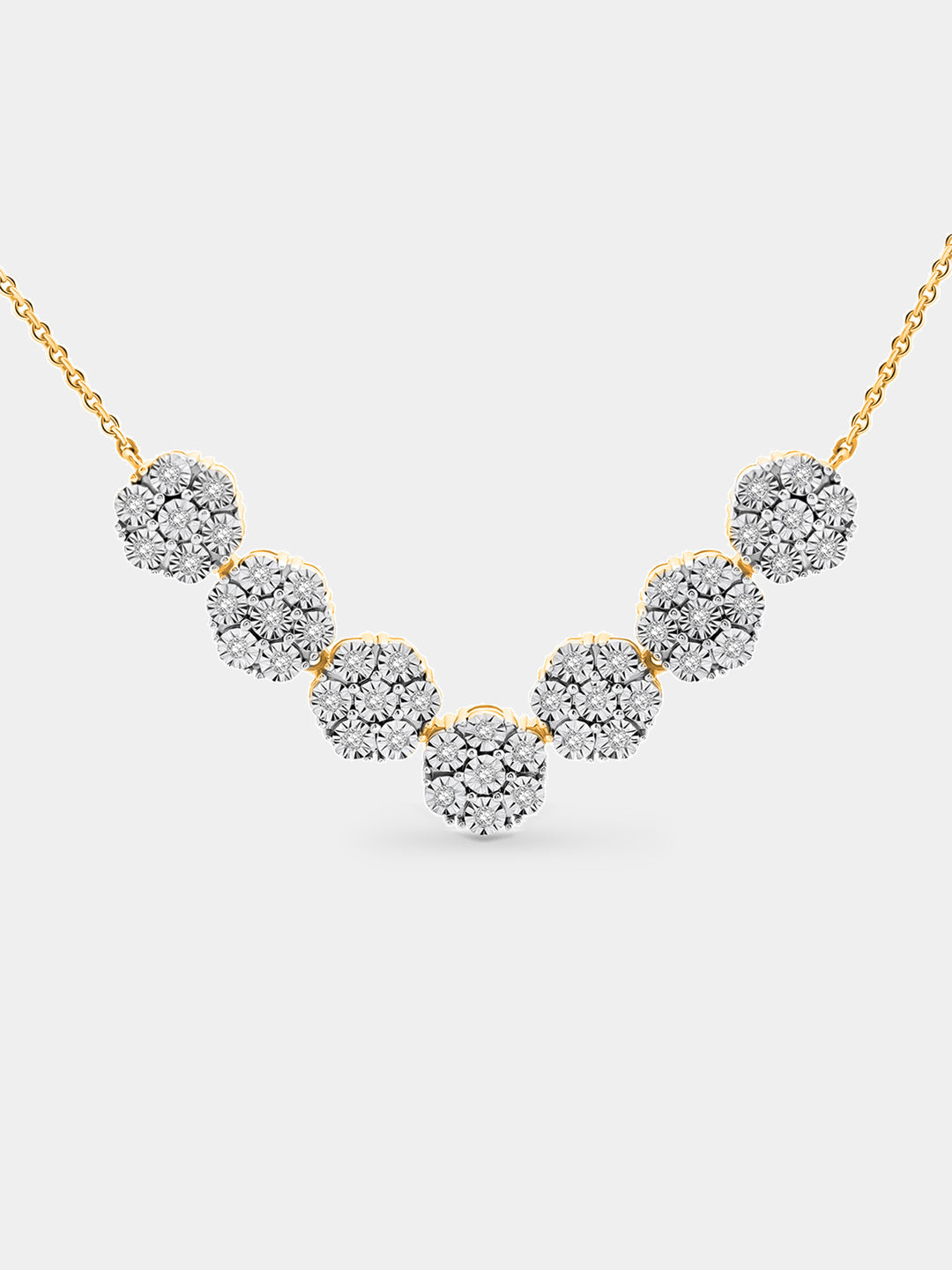 Keemti Jewels Floral Cluster Necklet Side View