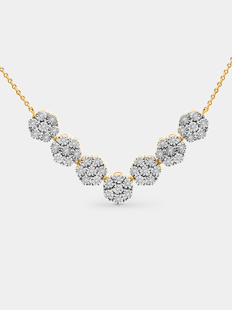 Keemti Jewels Floral Cluster Necklet Side View