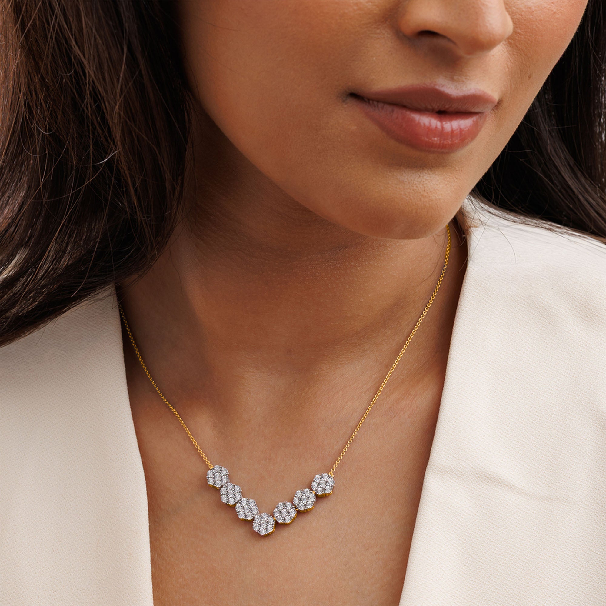 Floral Cluster Necklet