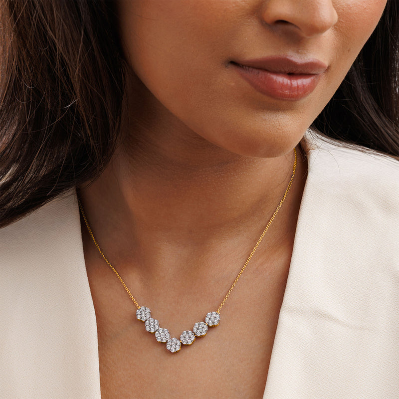Floral Cluster Necklet