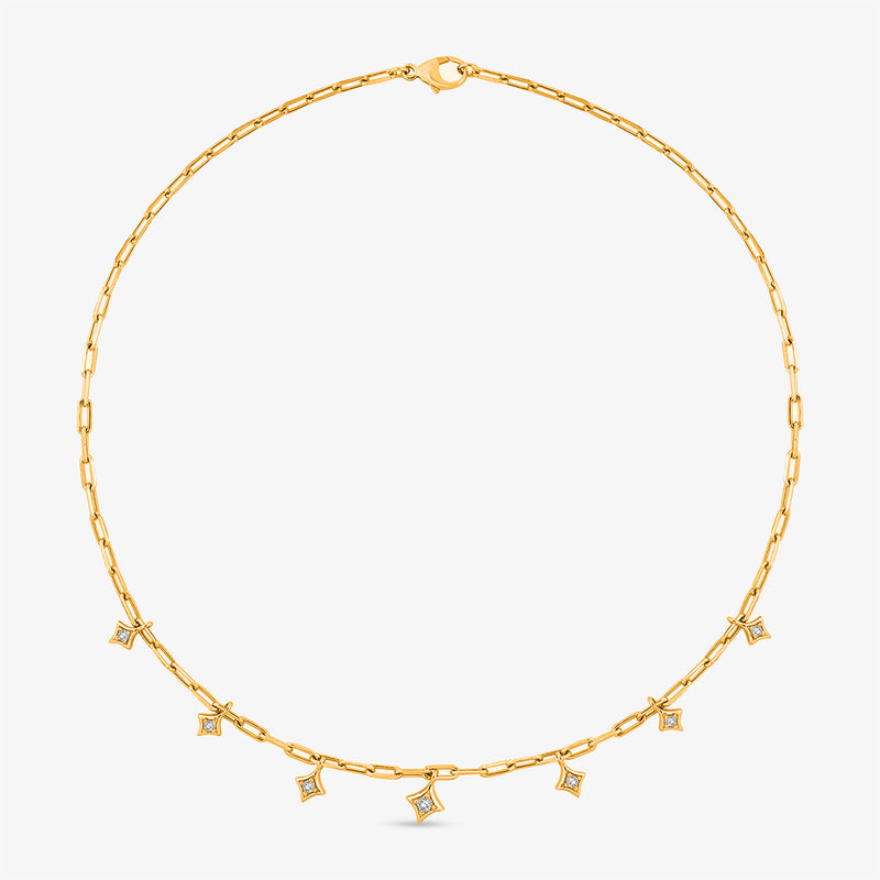 Twinkle Grid Charm Necklet
