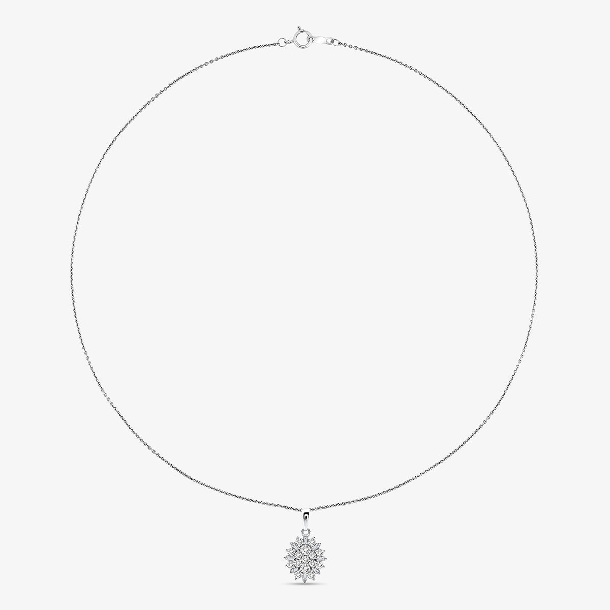 Classic Baguette Bloom Diamond Necklet