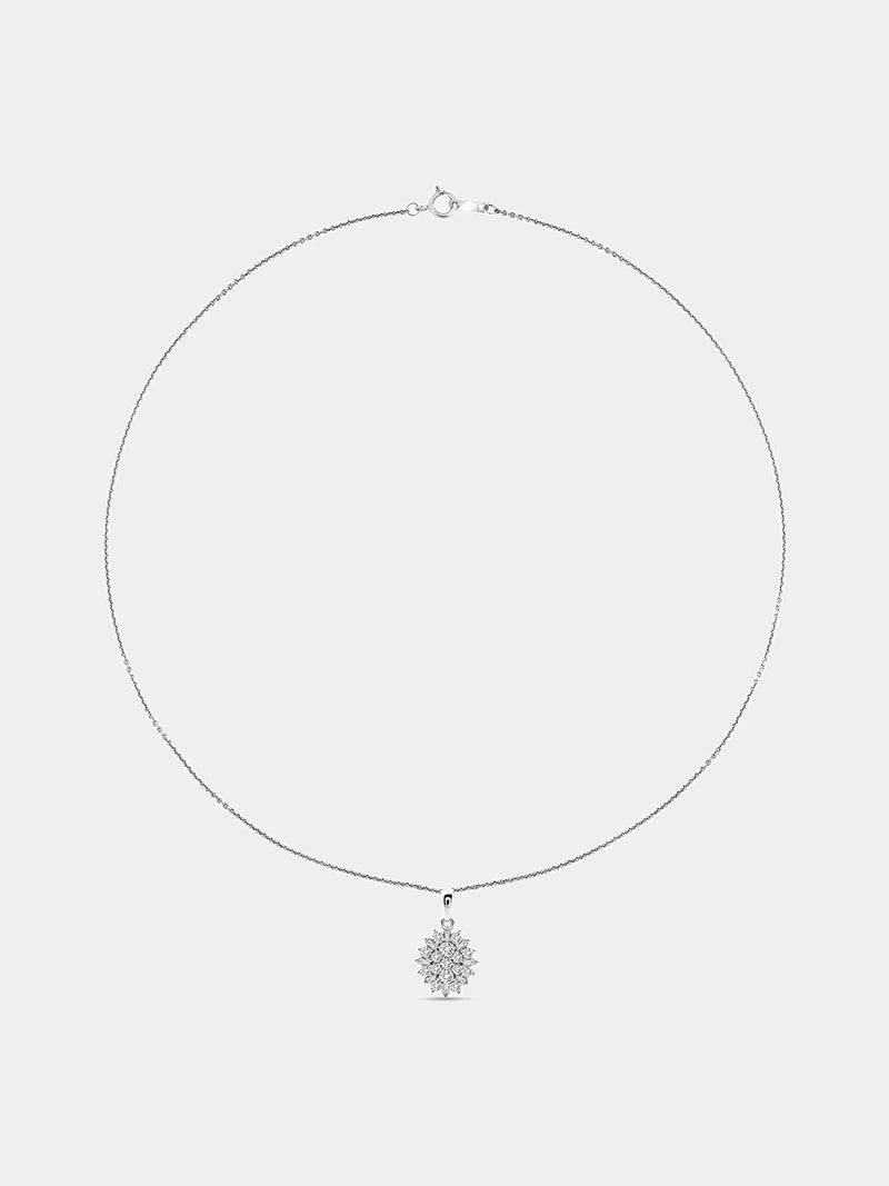 Classic Baguette Bloom Diamond Necklet - keemti jewels