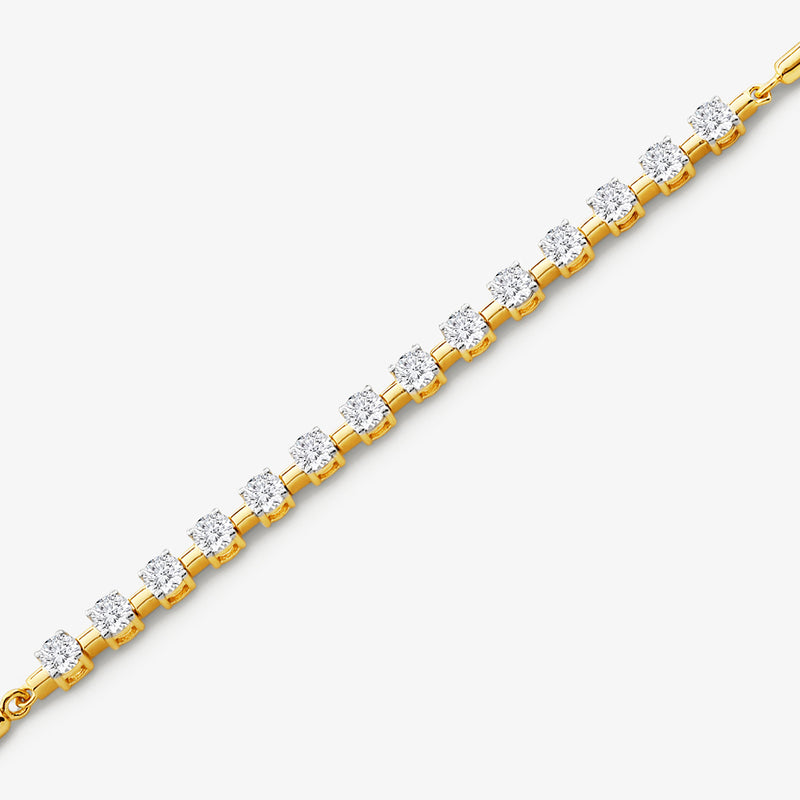Round Brilliance Diamond Link Bracelet
