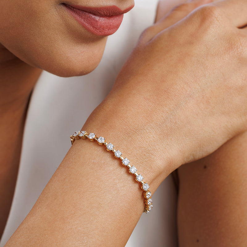 Round Brilliance Diamond Link Bracelet