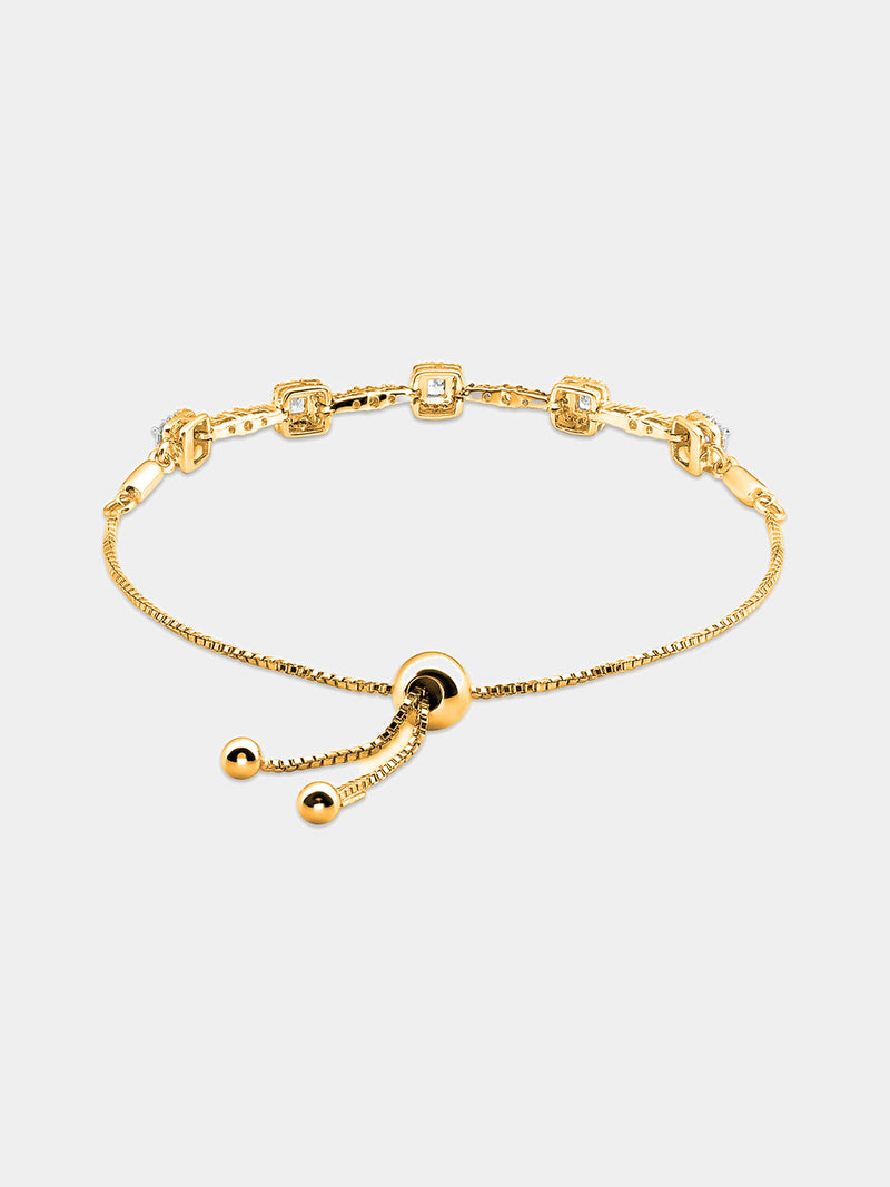 Keemti Jewels Cushion Link Bolo Bracelet Side View