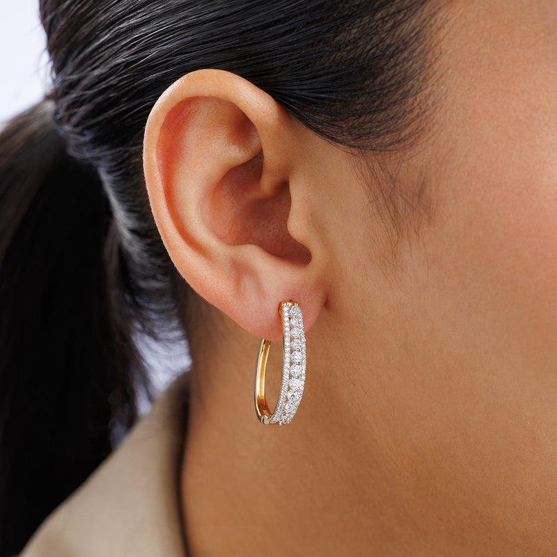 Eterna Glow Diamond Hoop Earrings