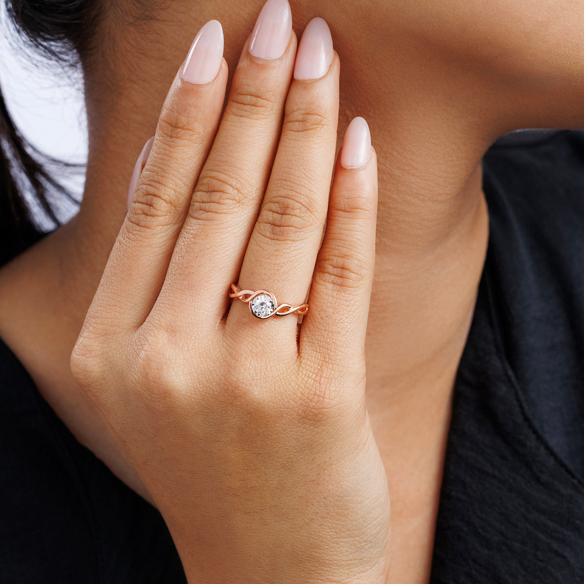 Swirl Of Promise Diamond Ring