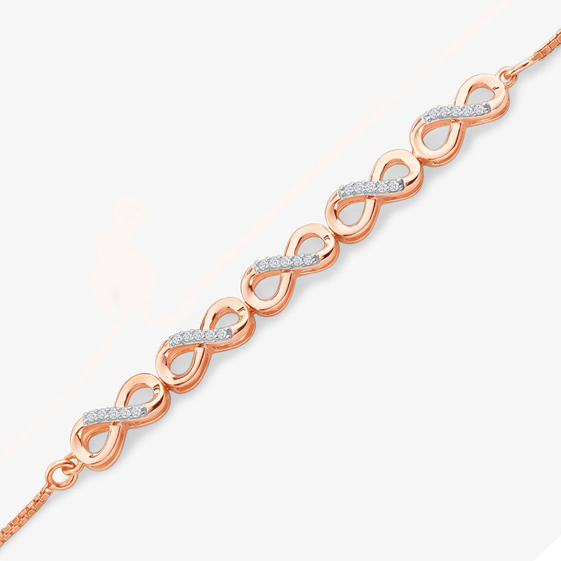 Twist Weave Diamond Adjustable Bracelet