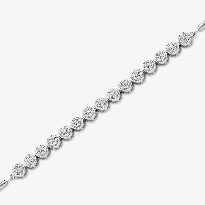 Round Diamond Link Bracelet
