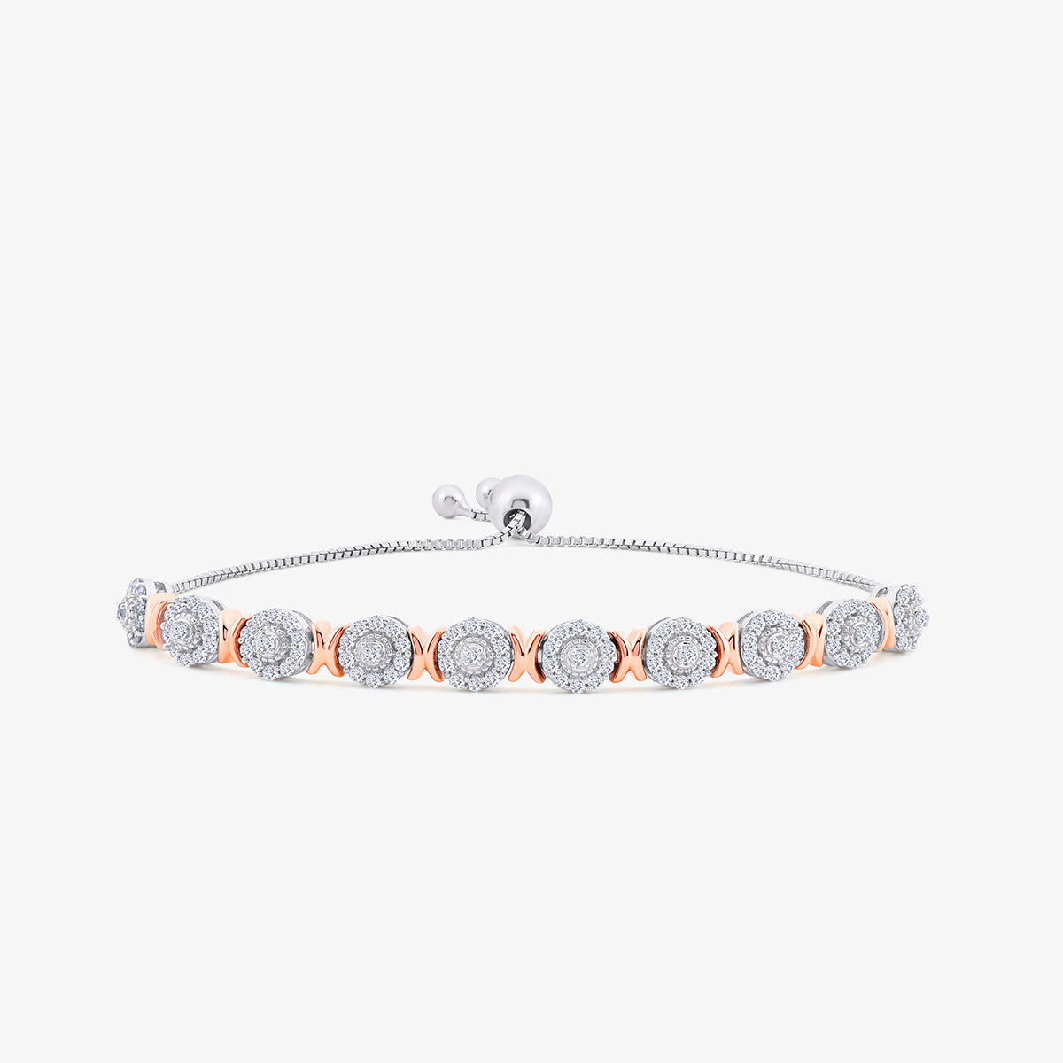 ROUND<span> X Accent Diamond</span> BRACELET