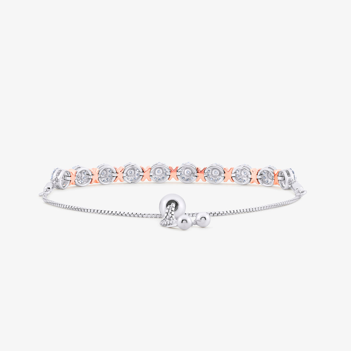 ROUND<span> X Accent Diamond</span> BRACELET