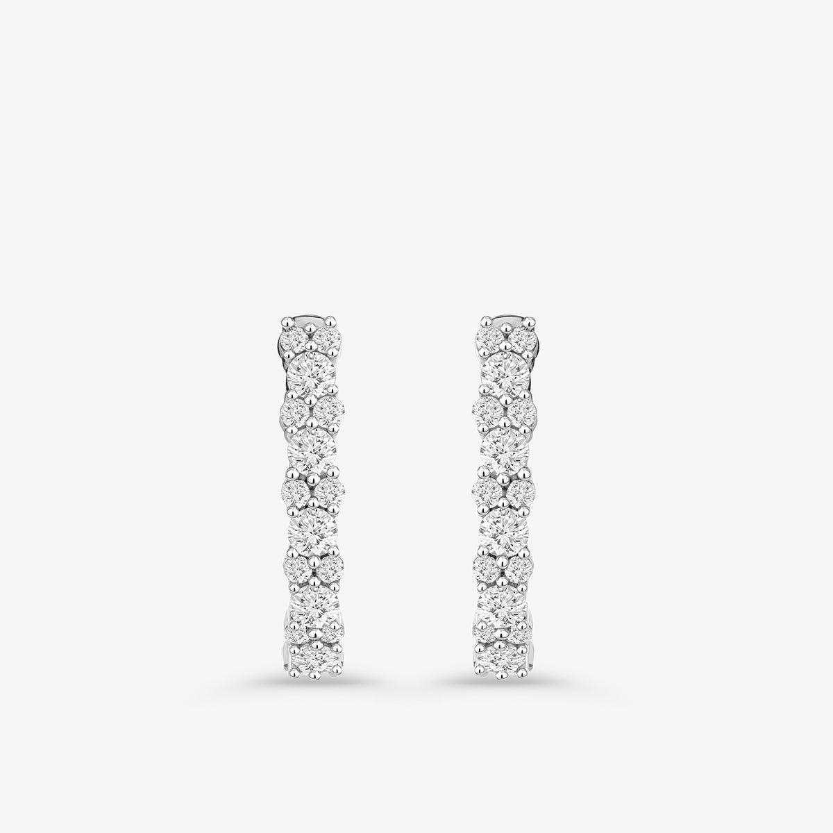 CLASSIC <span>Diamond Line Huggie </span>EARRINGS