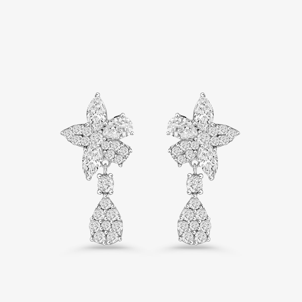 LUSTRE<span> Blossom Diamond Drop </span>EARRINGS