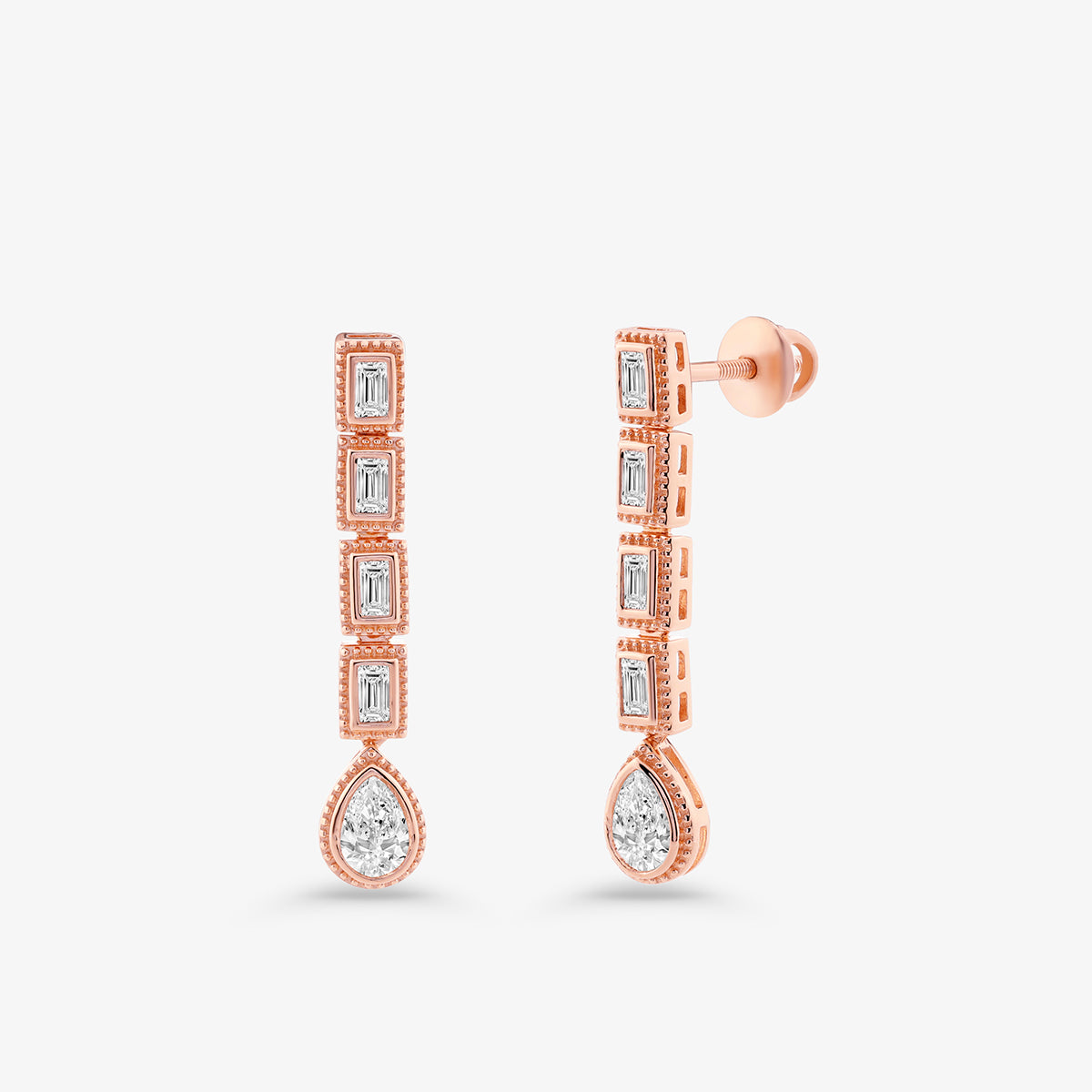 GILDED<span> Teardrop Diamond Drop </span>EARRINGS