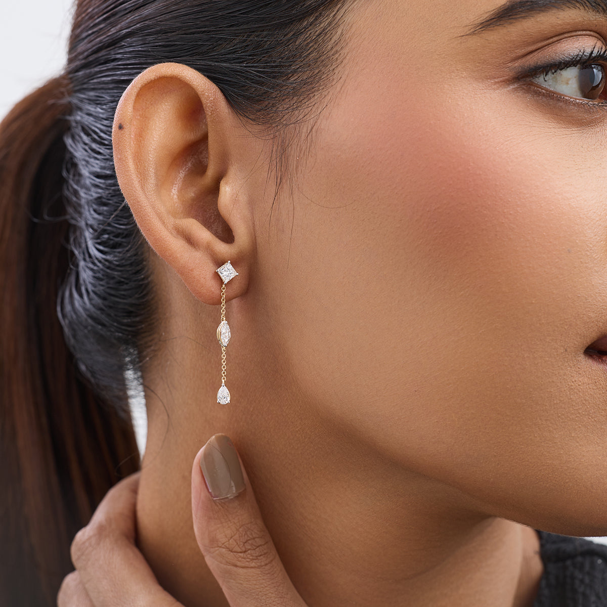 CASCADE<span> Prism Diamond Drop </span>EARRINGS