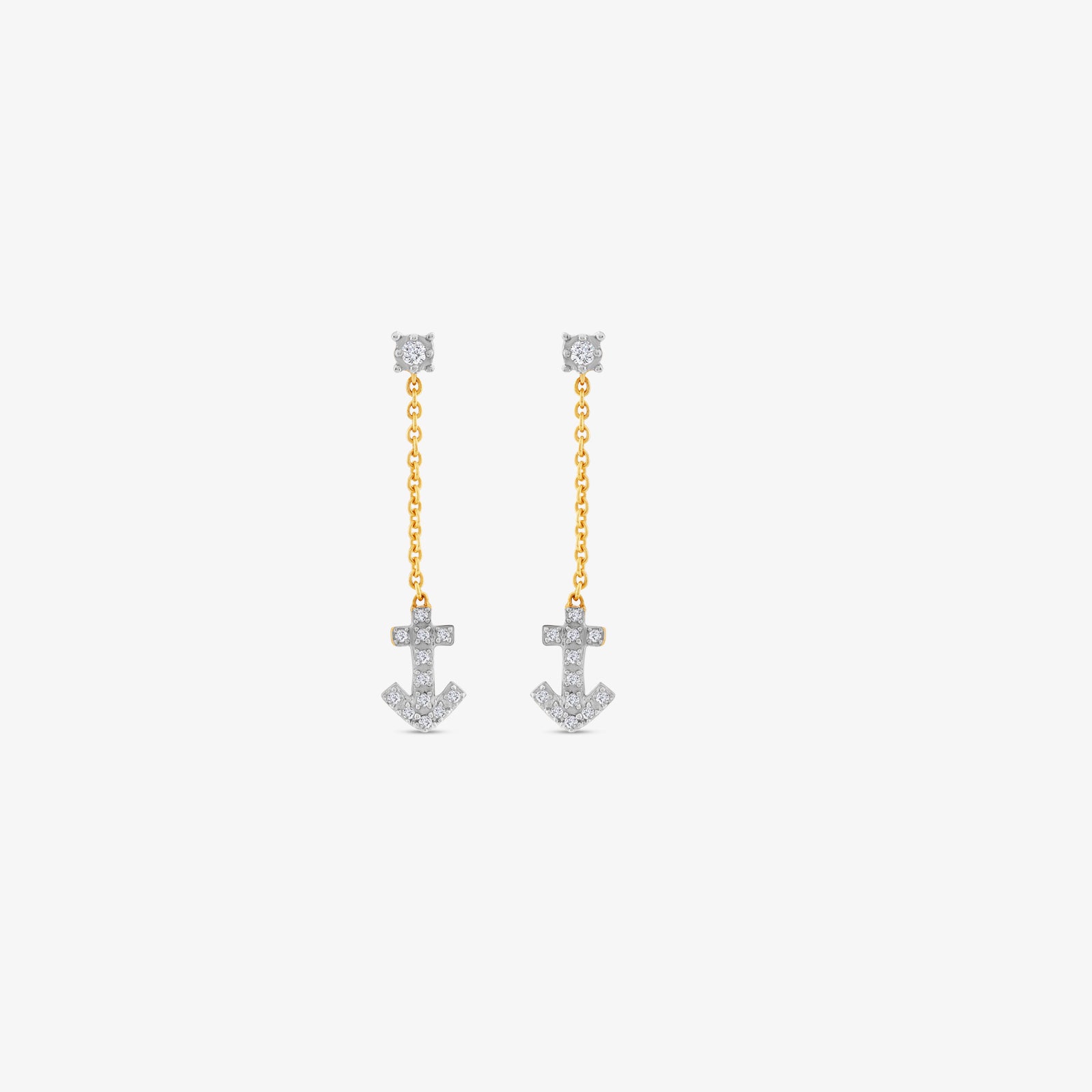 Ocean Anchor Diamond Sui Dhaga Earrings