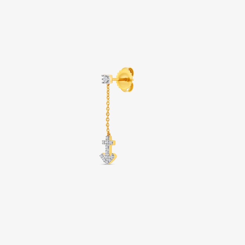 Ocean Anchor Diamond Sui Dhaga Earrings