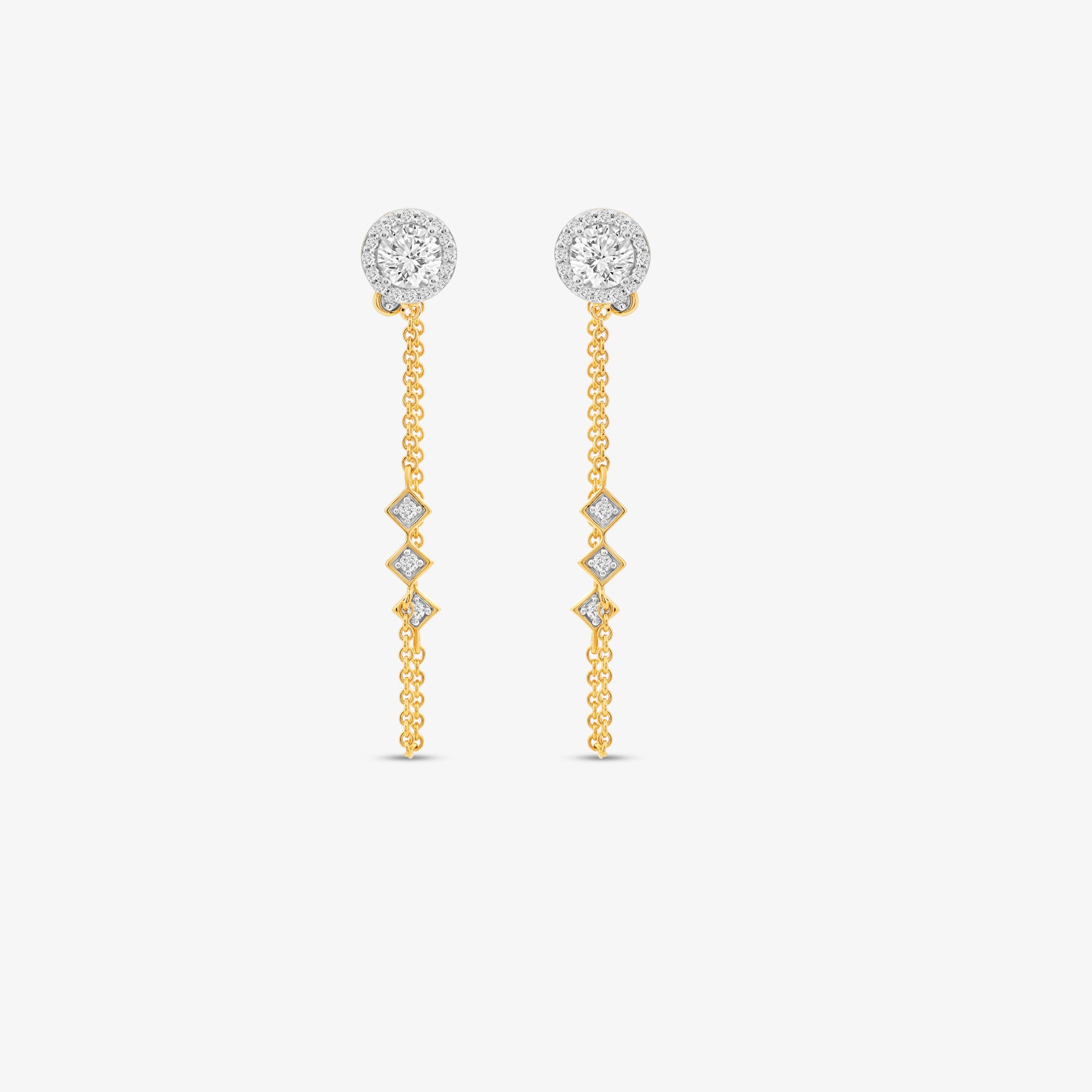 Slender Spark Diamond Sui Dhaga Earrings