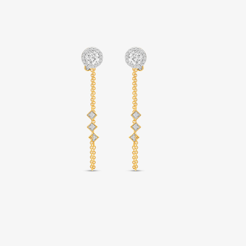 Slender Spark Diamond Sui Dhaga Earrings