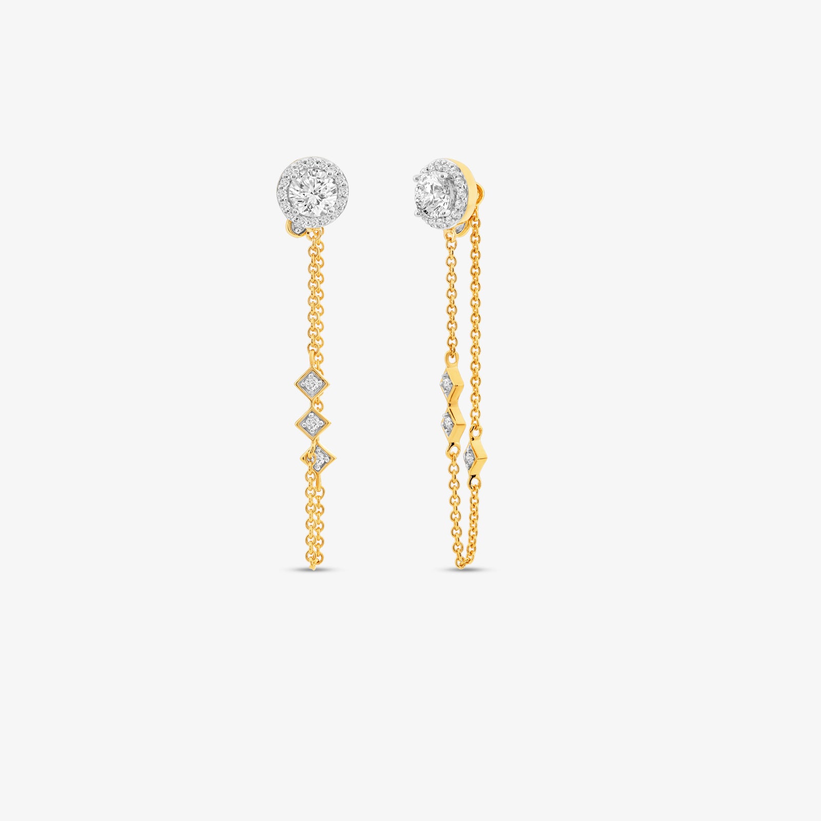 Slender Spark Diamond Sui Dhaga Earrings