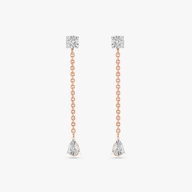 Minimal Luxe Diamond Dangler Earrings