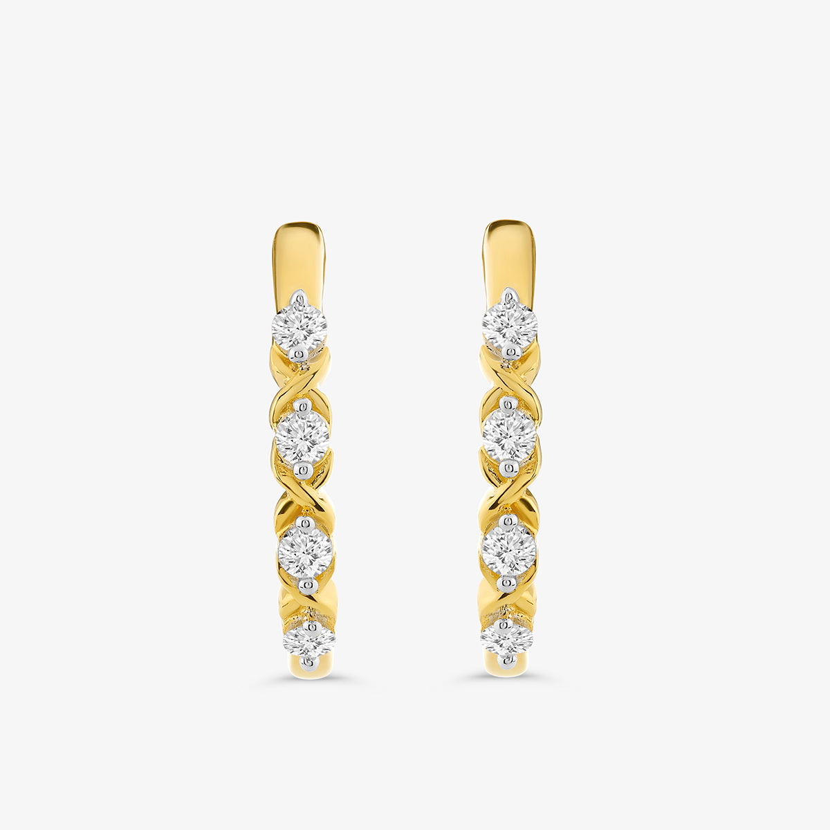 VERTICAL <span>Spark Diamond Hoop </span>EARRINGS